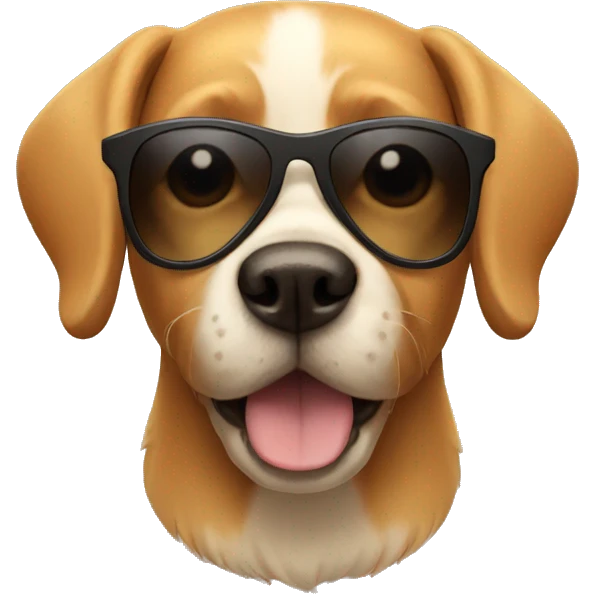 Dog with sunglasses emoji