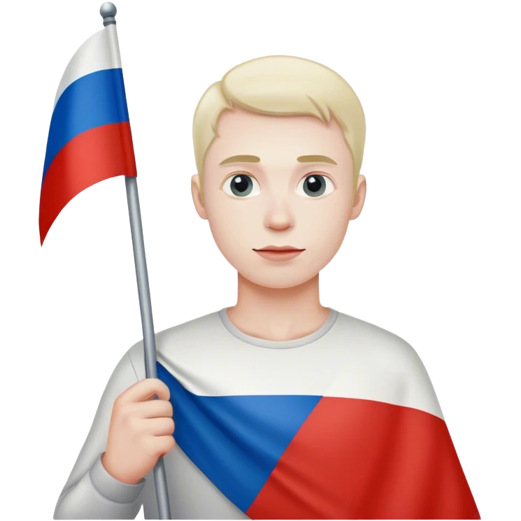 Putin and Russian flag  emoji