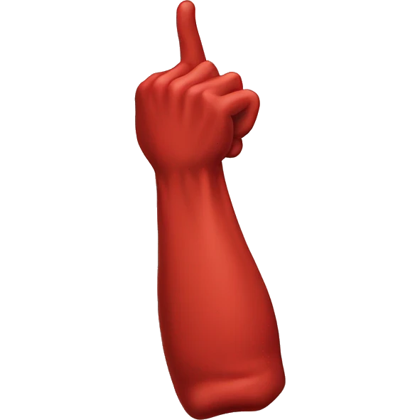Red thumbs down emoji