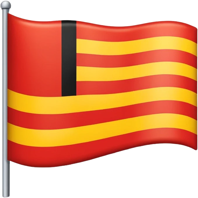 Bandera con colores, rojo, amarillo y negro emoji