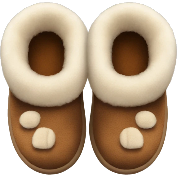 brown cozy UGG slippers emoji