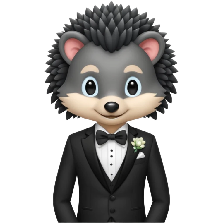 black hedgehog groom emoji