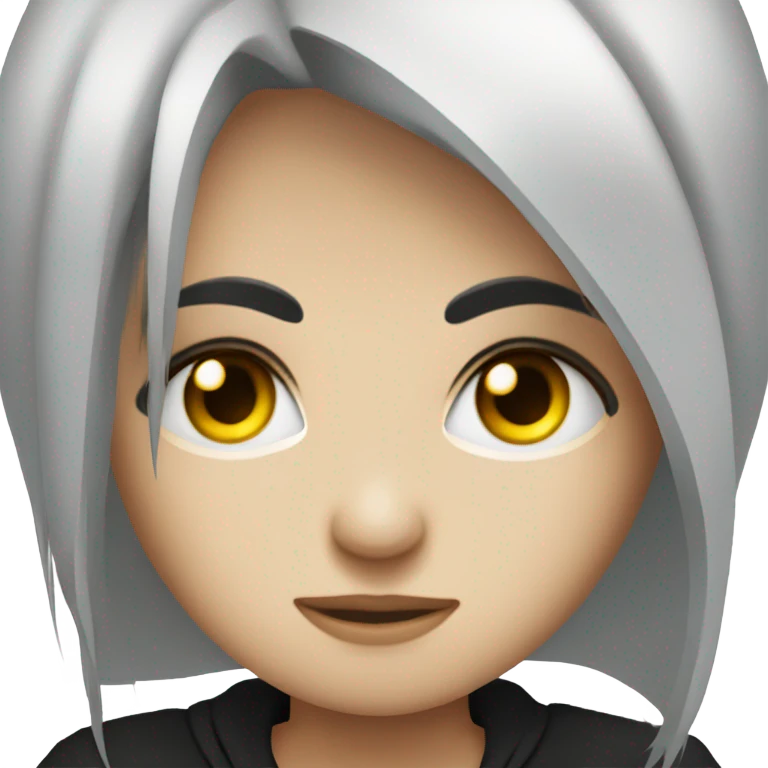 emo con el pelo en el ojo  emoji