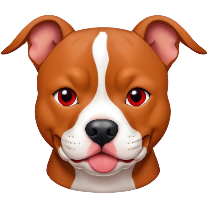 Red nose pitbull small emoji