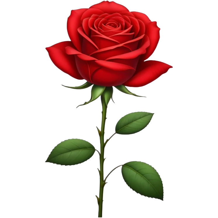 single red rose flower emoji