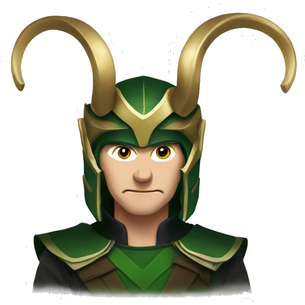 Loki with the horned helmet emoji