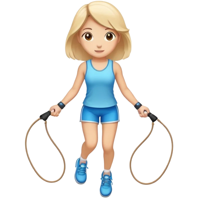 Girl on a jump rope emoji