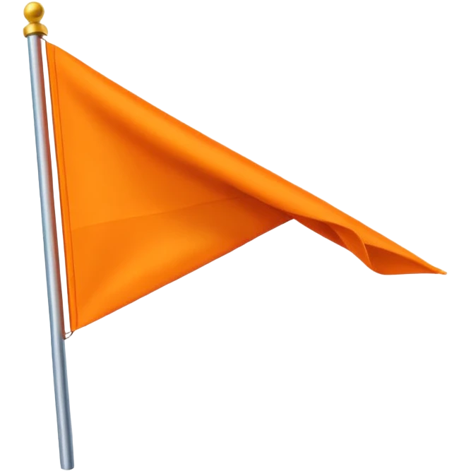 Double triangular orenge Flag emoji