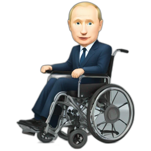 putin wheelchair on stairs emoji