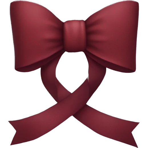 Dark red bow emoji