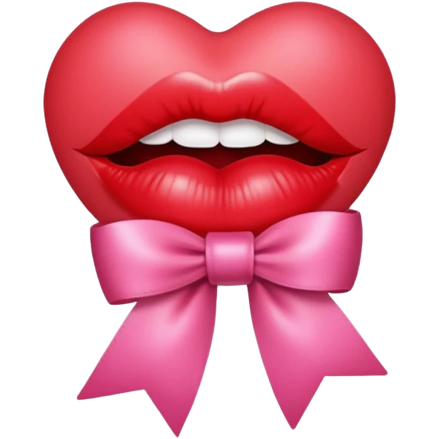💋 with 🎀 emoji