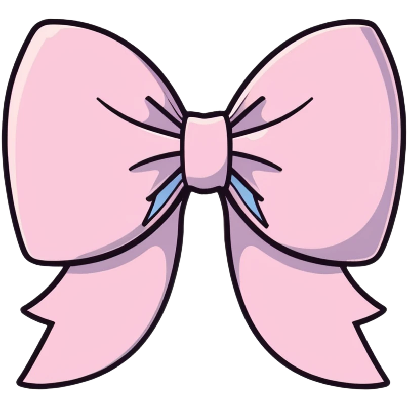 pastel pink bow emoji