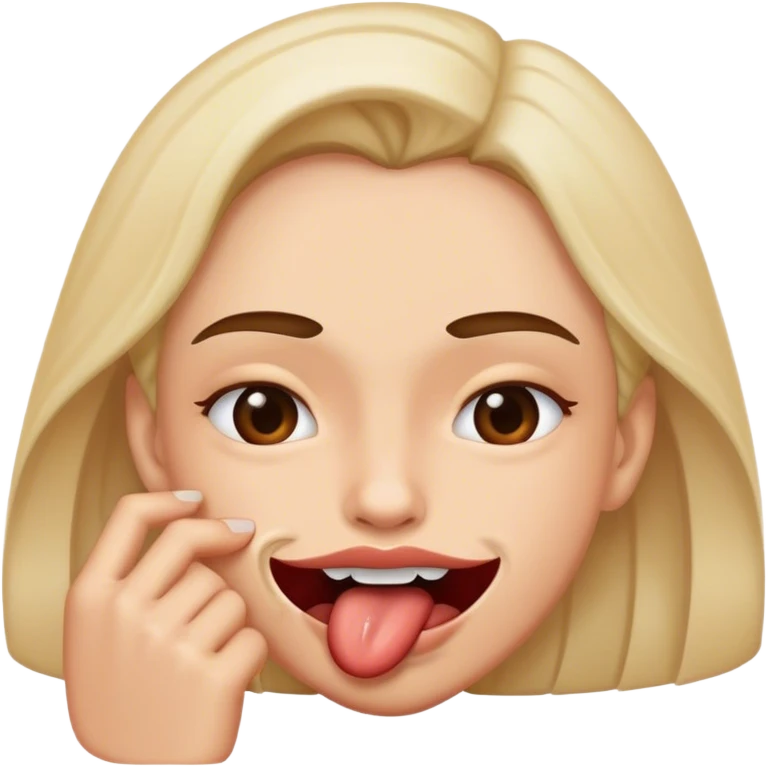 Seductive lip biting emoji
