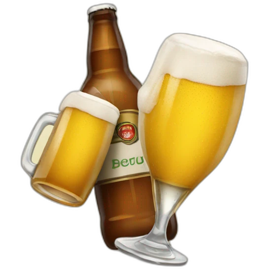 Chat avec bière emoji