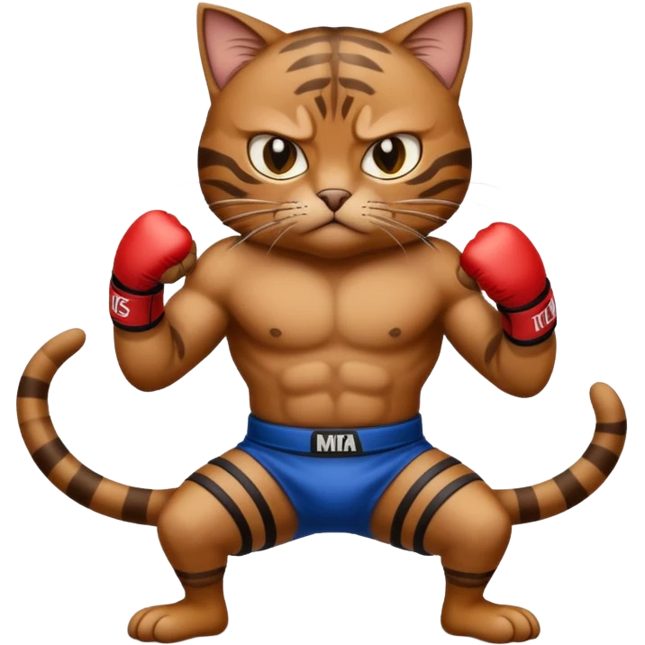 cat doing MMA fighting emoji