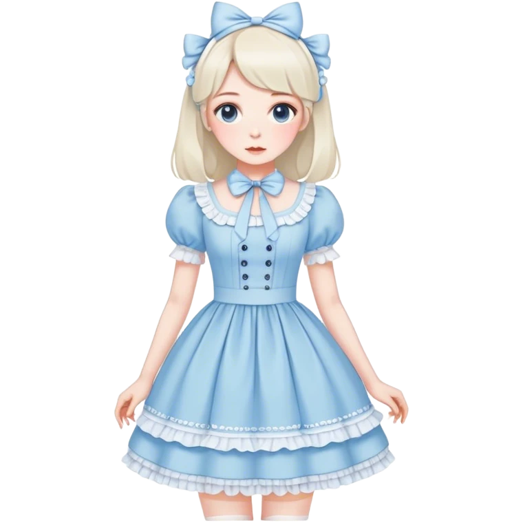 Pastel blue Lolita  emoji
