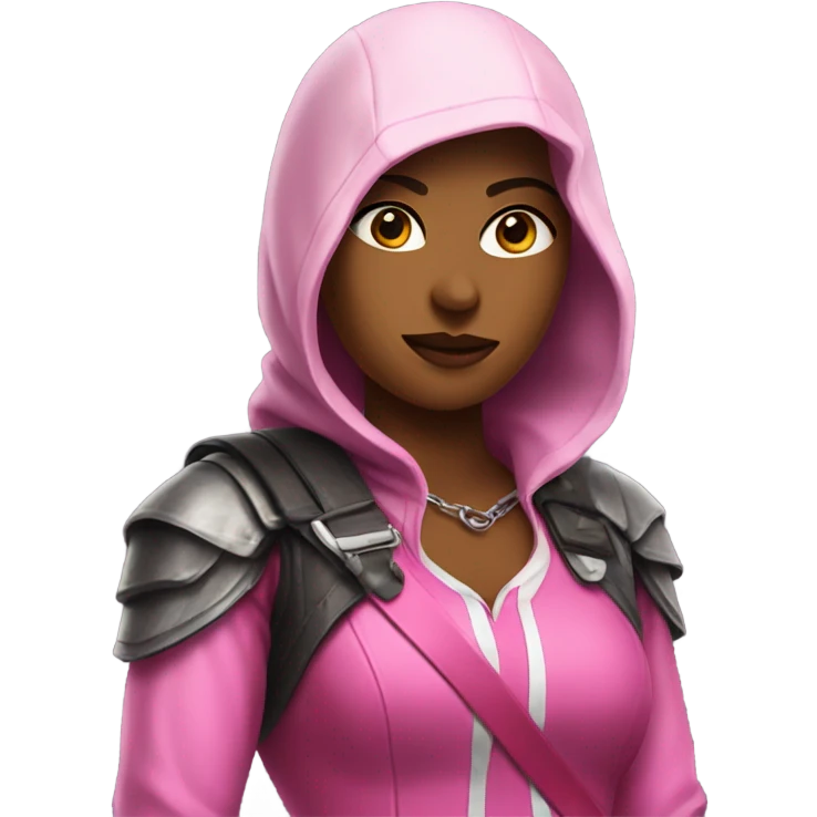 Female assassins wearing pink outfit emoji