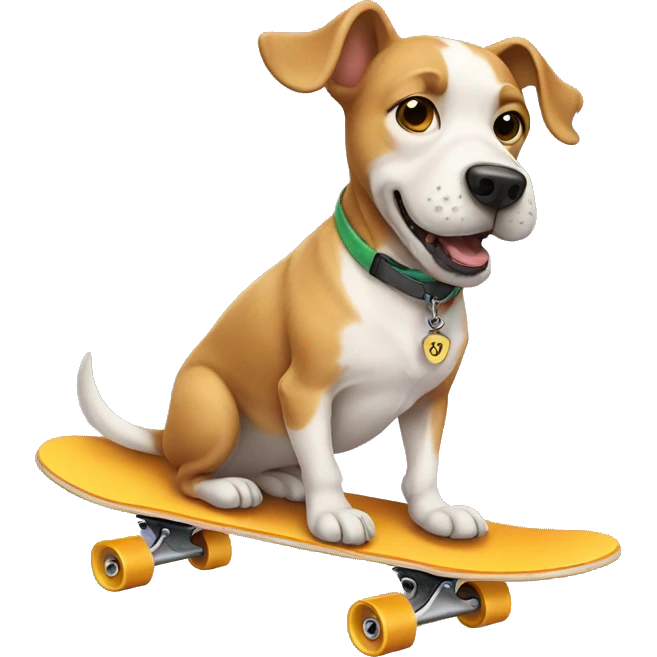 Dog on skateboard  emoji