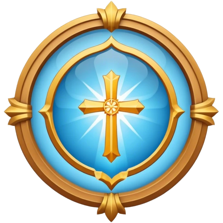 Apostle's emblem with a touch of light blue emoji