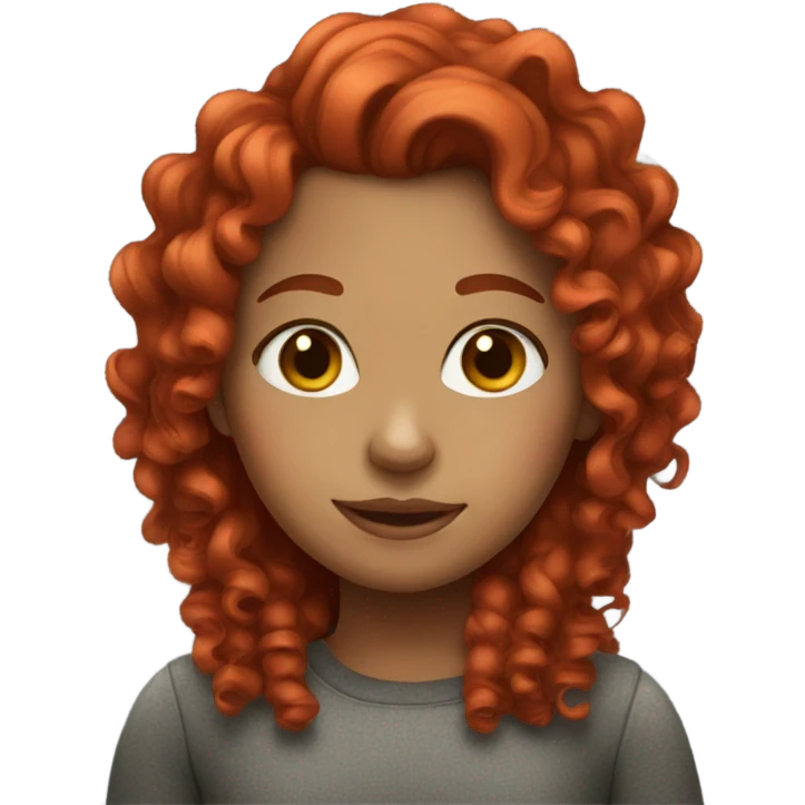 Girl with red curly hair  emoji