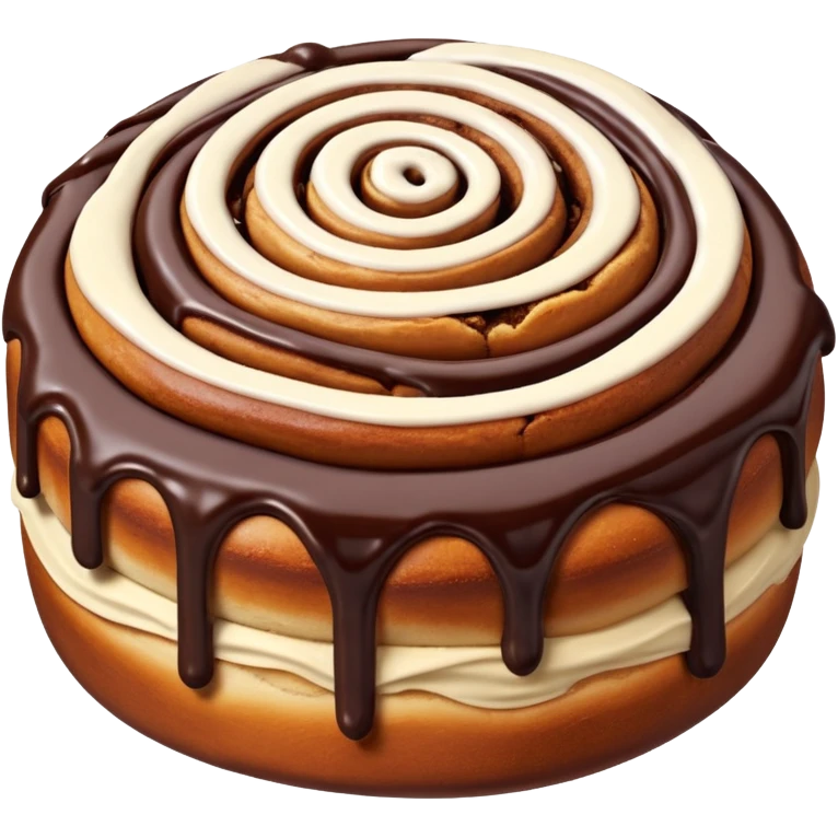 синабоны из шоколадного теста, политые шоколадом emoji
