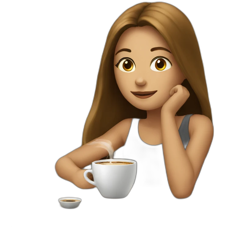 having coffee with girl emoji