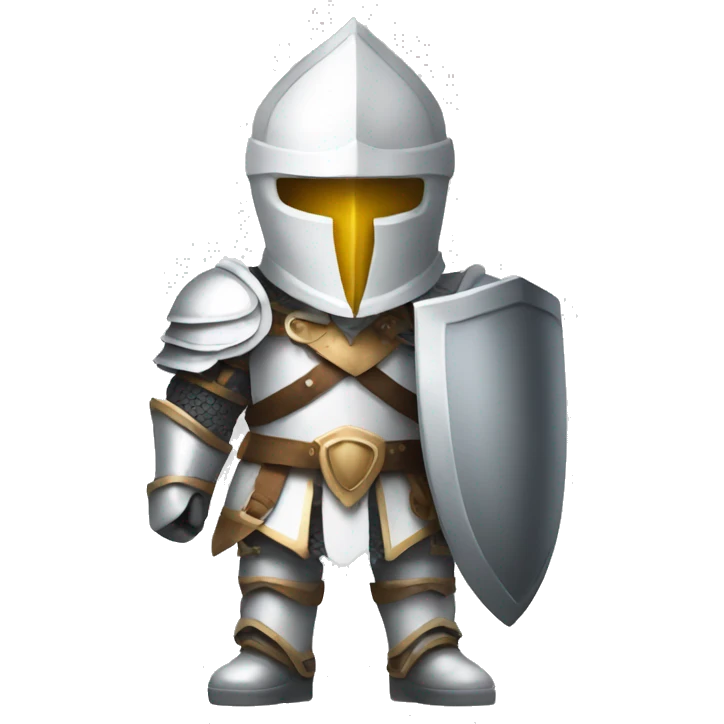 full body white warrior knight emoji