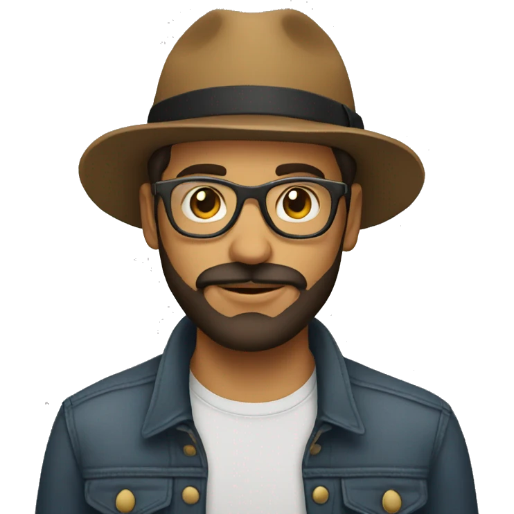 Hipster guy latin  emoji