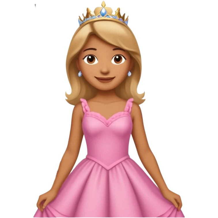 Parisian woman in a princess dress on the Eiffel Tower emoji