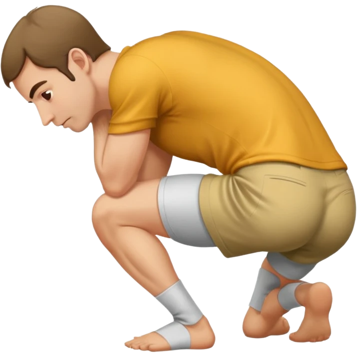 A man bent over spreading his ass cheeks emoji