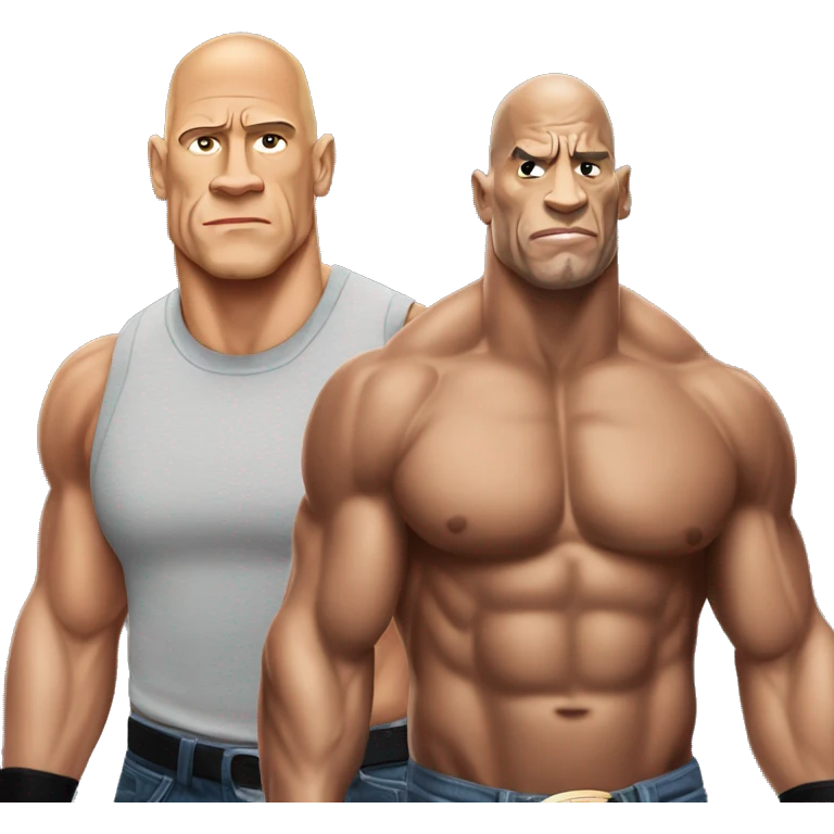 John cena fused with the rock emoji
