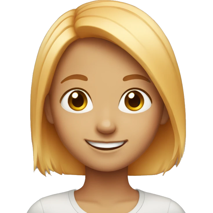 smiling girl with blonde red hair emoji