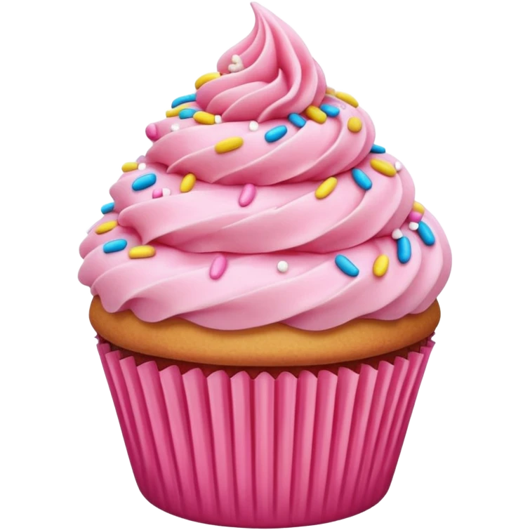 cupcake with pink frosting emoji