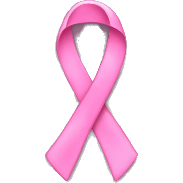 Pink cancer ribbon emoji