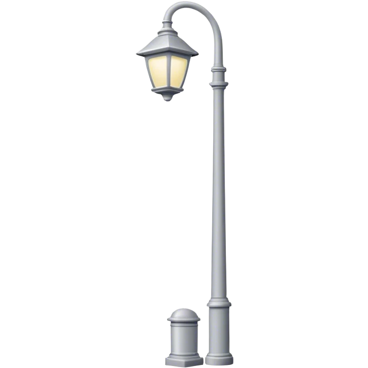 Light grey lamppost  emoji