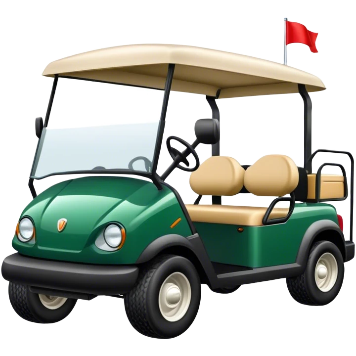 Deep green golf cart emoji