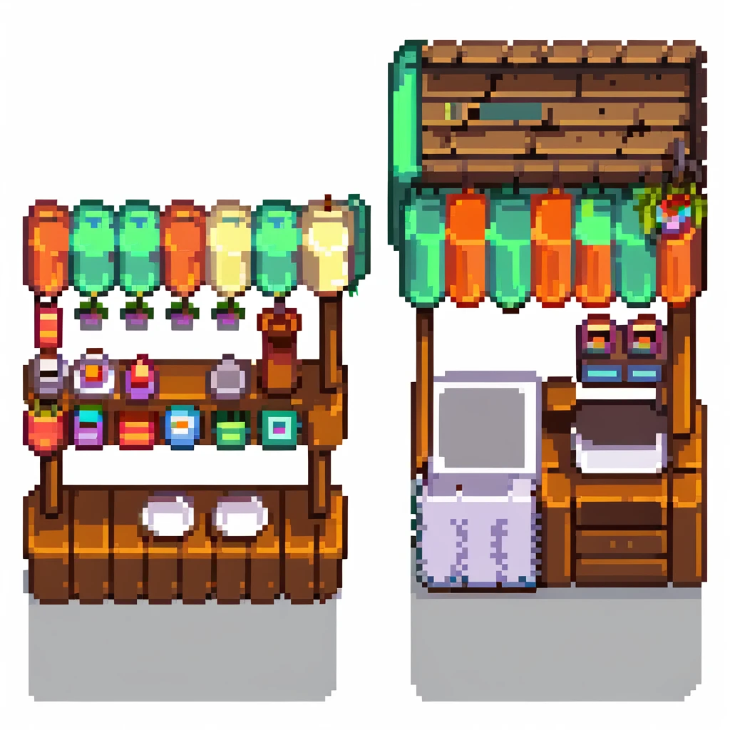 small city shops and cafe with outdoor seating emoji