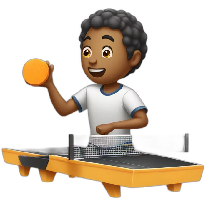 cheese playing ping pong emoji