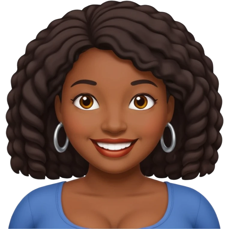 Curvy black woman emoji