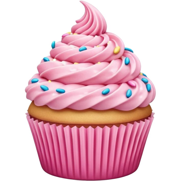 Cupcake with pink icing emoji
