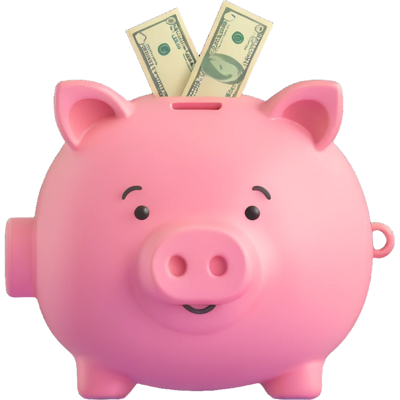 money in a piggy bank emoji