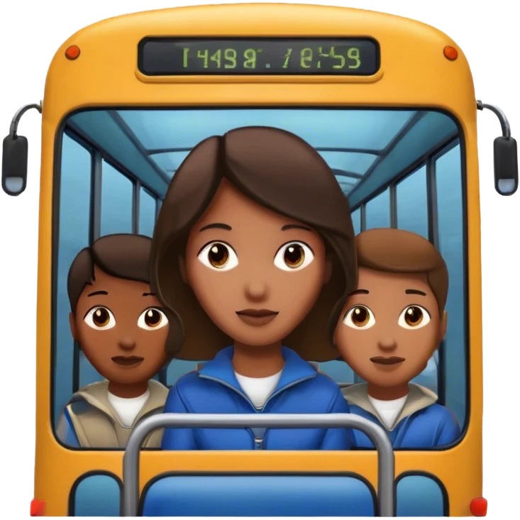 now on a transit bus emoji