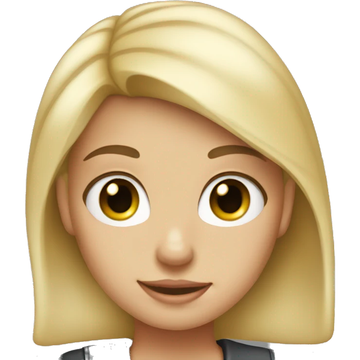 Blonde girl with Mickey ears emoji