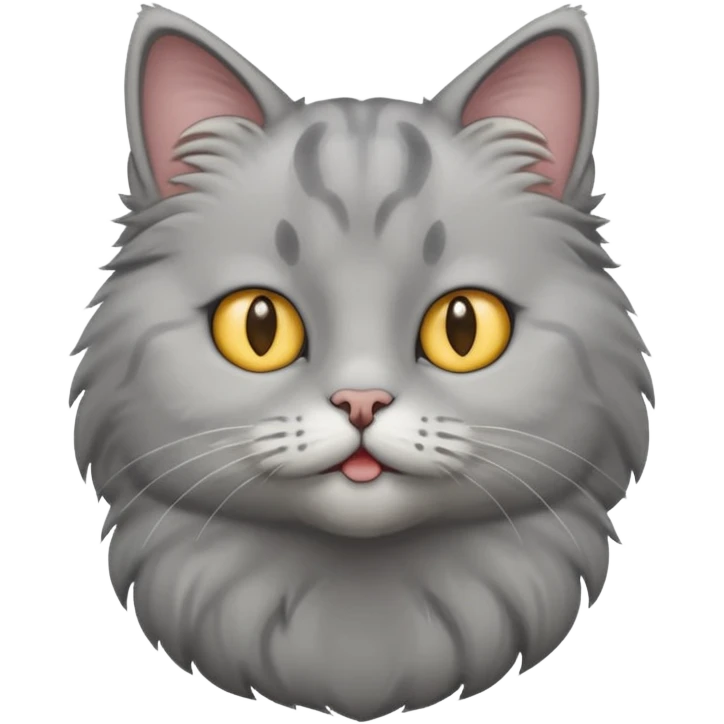 create a grey cat saying you smell  emoji
