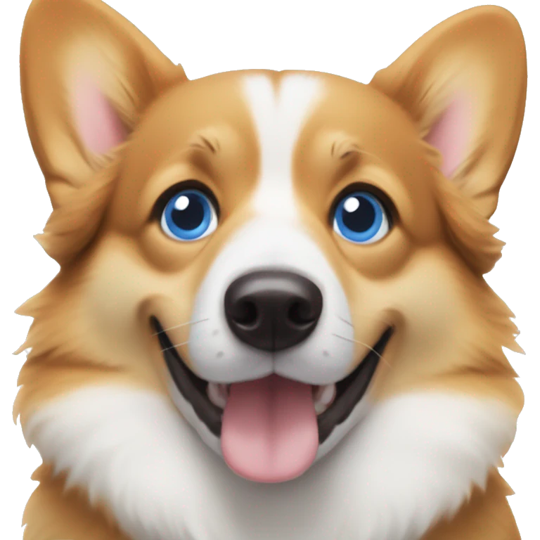 corgi with one blue eye emoji