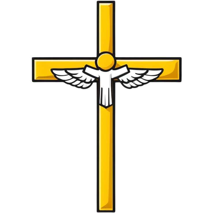 religious saint emblem with cross and golden details emoji