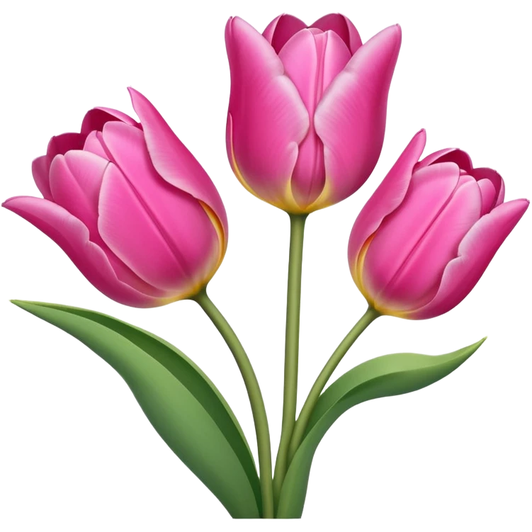Aesthetic and adorable tulips emoji