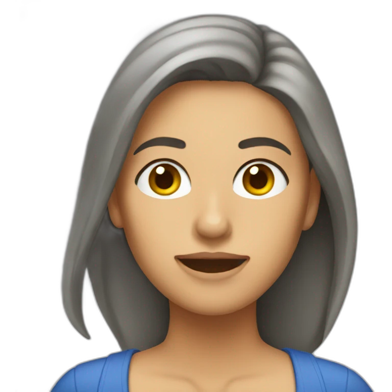 Mujer haciendo una foto emoji