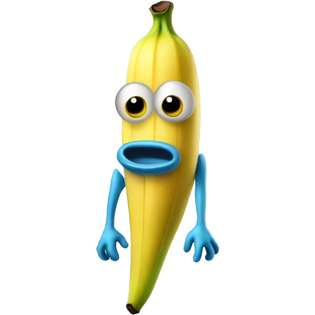 Alien banana emoji