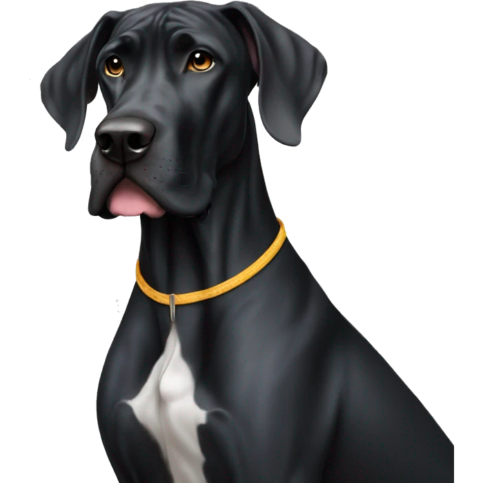 Black Great Dane  emoji